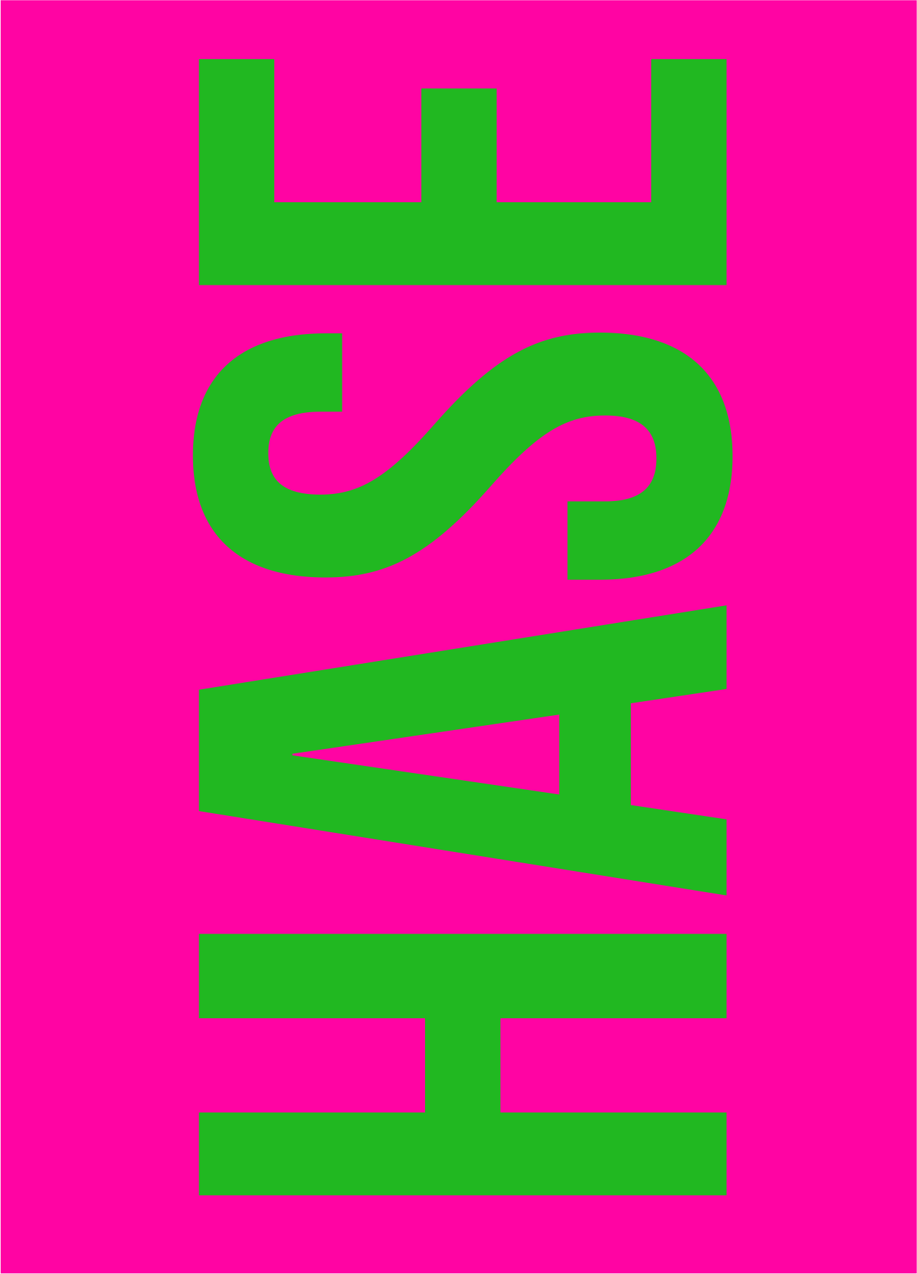 Osterkarte Hase neon